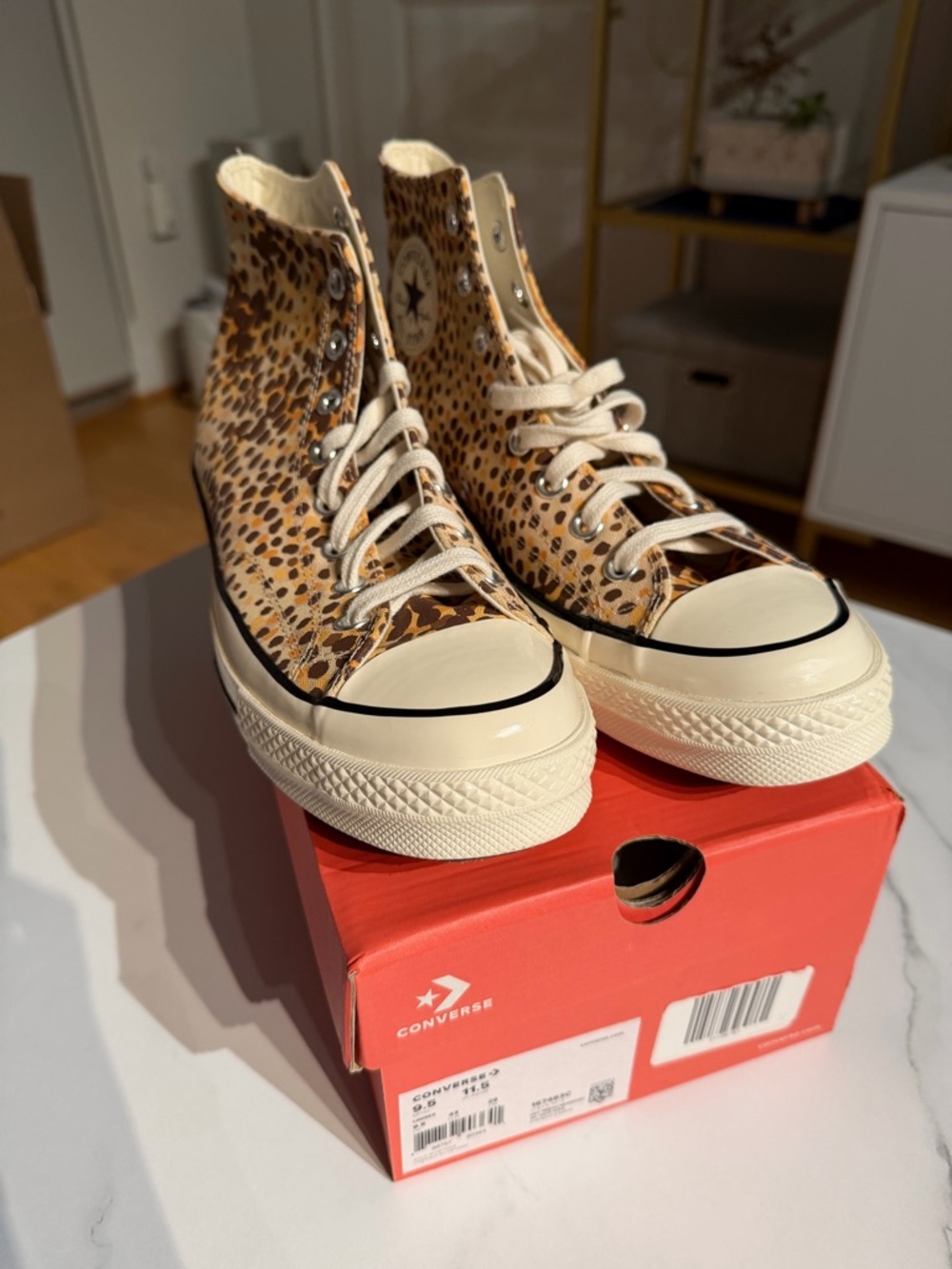 New Converse Chuck 70 High Top Sneakers in Brown and Cream